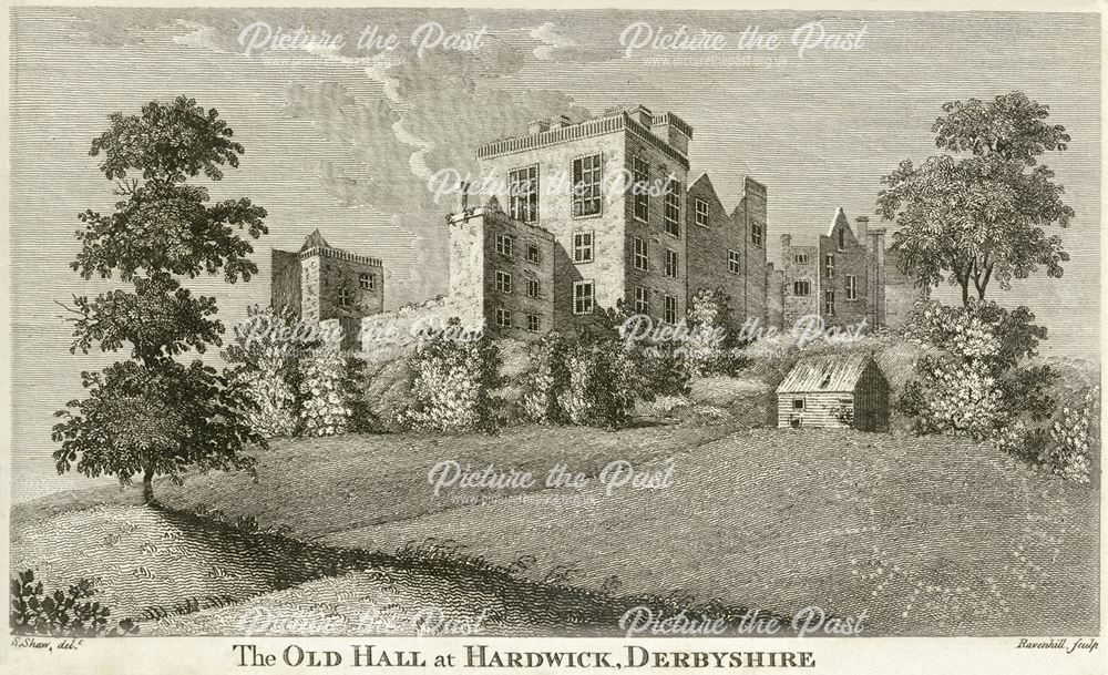 Old Hall at Harwick, Hardwick Hall Country Park, Ault Hucknall, c 1800?
