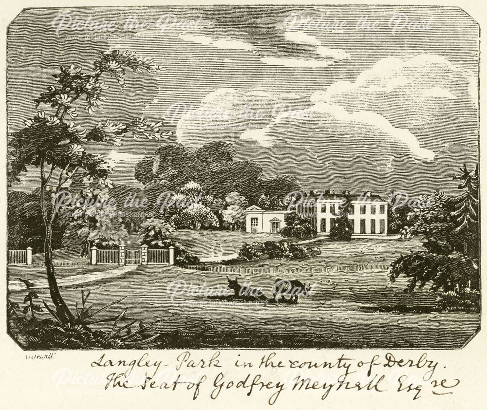 Langley Park, Meynell Langley, Kirk Langley, c 1850