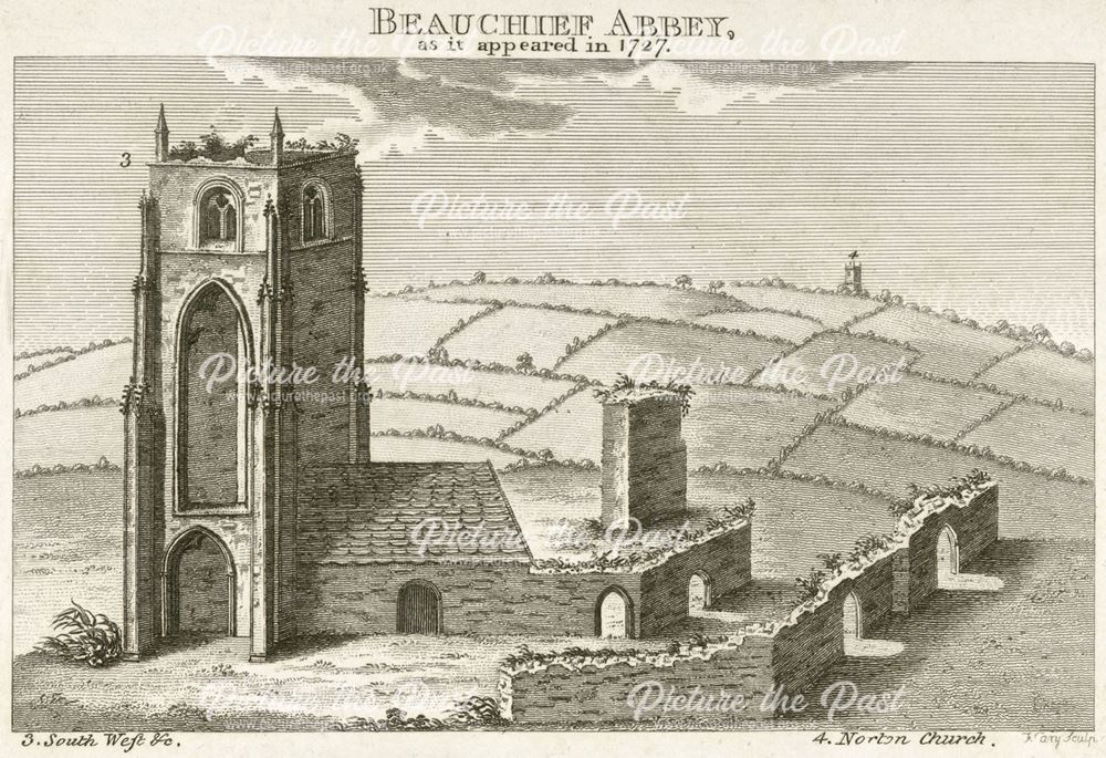 Southwest view of Beauchief Abbey, Beauchief Abbey Lane, Beauchief, near Sheffield, 1727