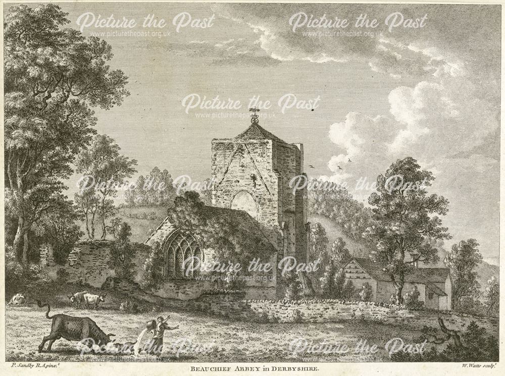 Northeast view of Beauchief Abbey, Beauchief Abbey Lane, Beauchief, near Sheffield, c 1800?