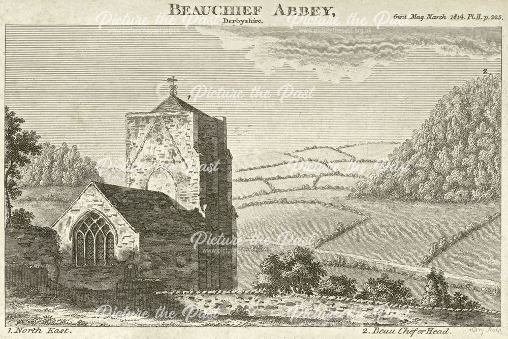 Northeast view of Beauchief Abbey, Beauchief Abbey Lane, Beauchief, near Sheffield, 1814