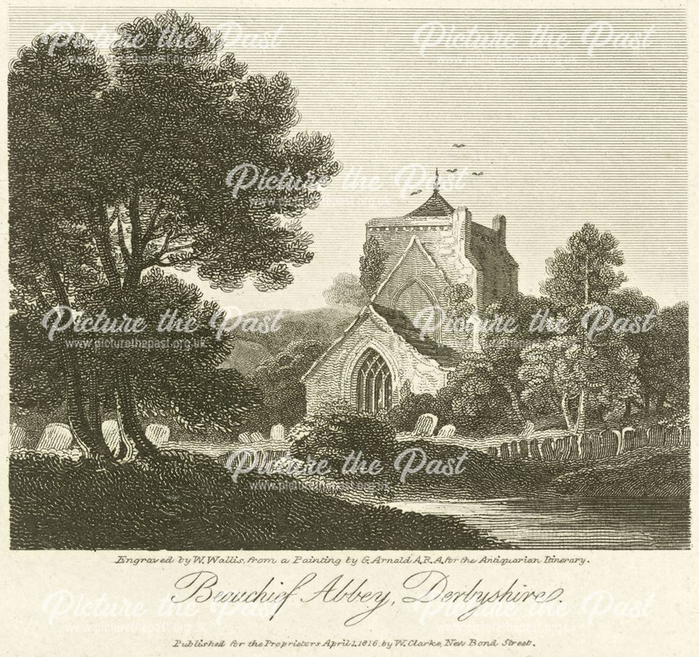 Northeast view of Beauchief Abbey, Beauchief Abbey Lane, Beauchief, near Sheffield, 1816