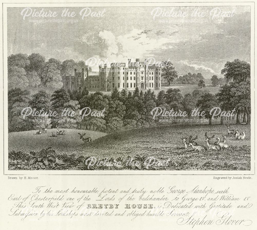 Bretby Hall, Bretby Park, Bretby, c 1850?