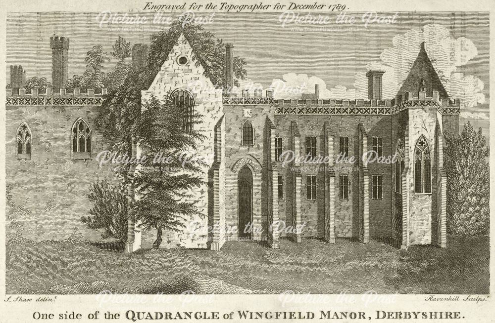 One side of the Quadrangle of Wingfield Manor, South Wingfield, near Oakerthorpe, 1789