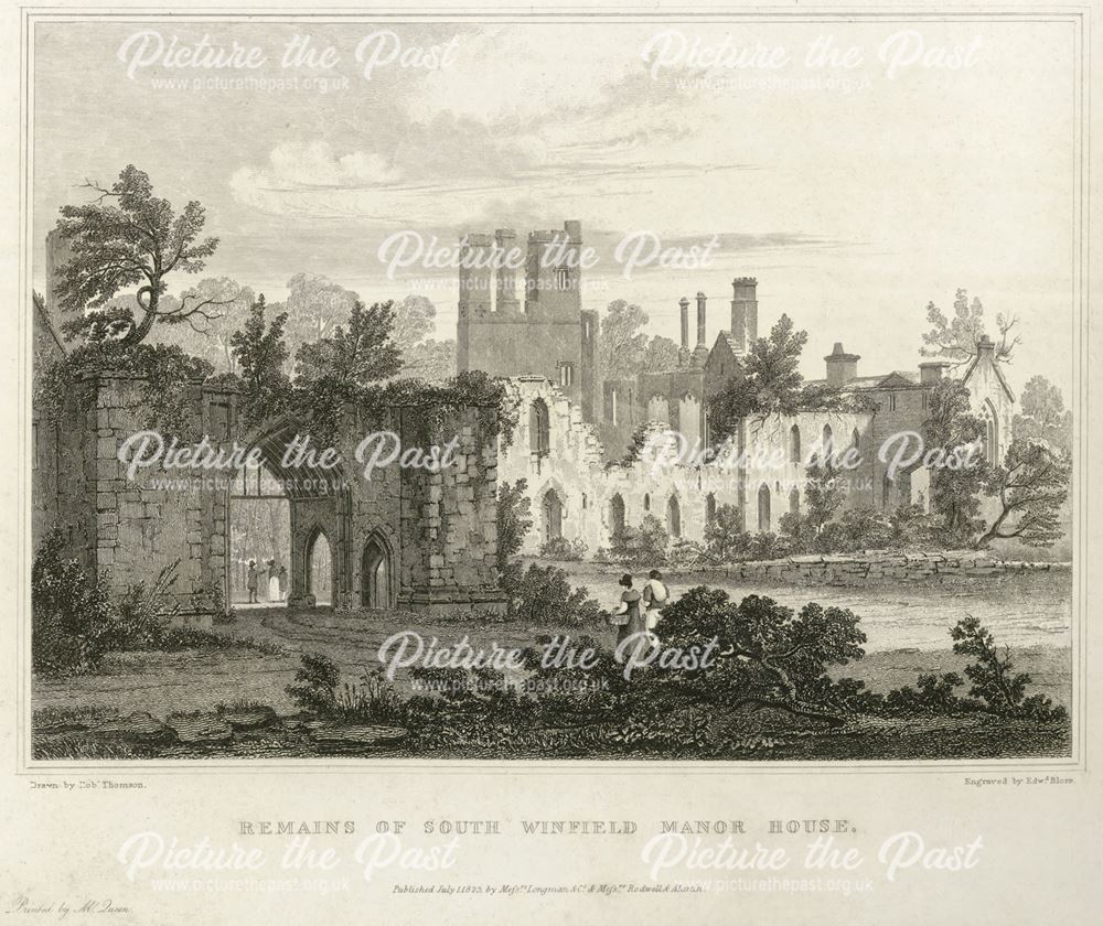 Remains of South Winfield (Wingfield) Manor House, South Wingfield, near Oakerthorpe, 1823
