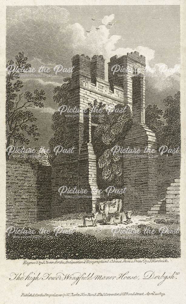 The High Tower of Wingfield Manor House, South Wingfield, 1809