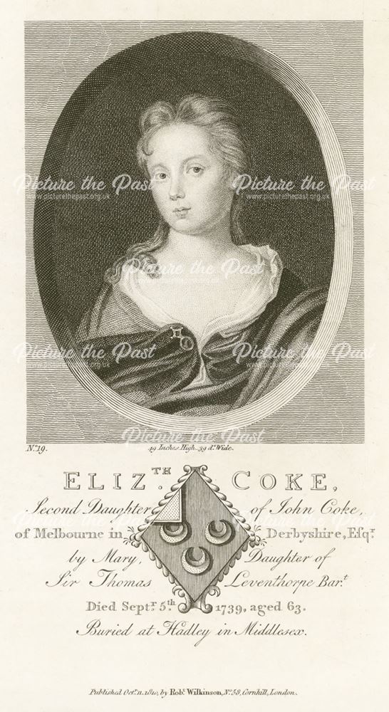 Elizabeth Coke (1676-1739), Melbourne Hall, Melbourne, 1810