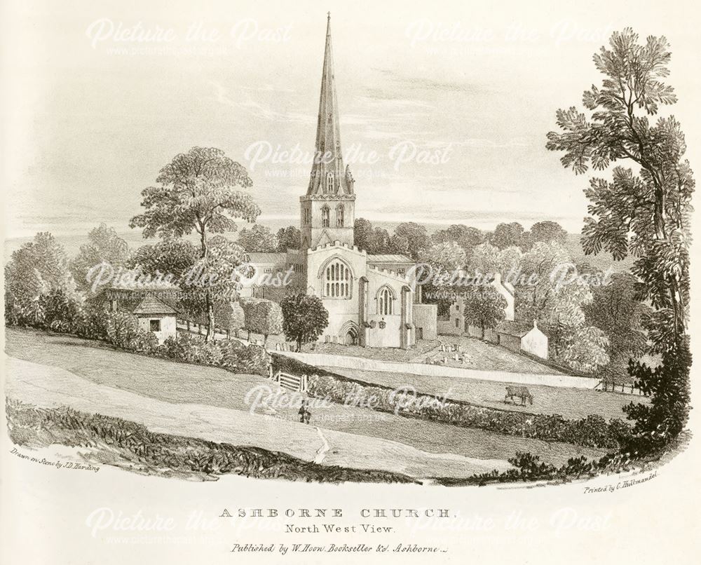 St Oswald's Parish Church, Church Street, Ashbourne, c 1800?