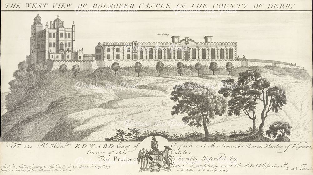 West View of Bolsover Castle, Castle Lane, Bolsover, 1727