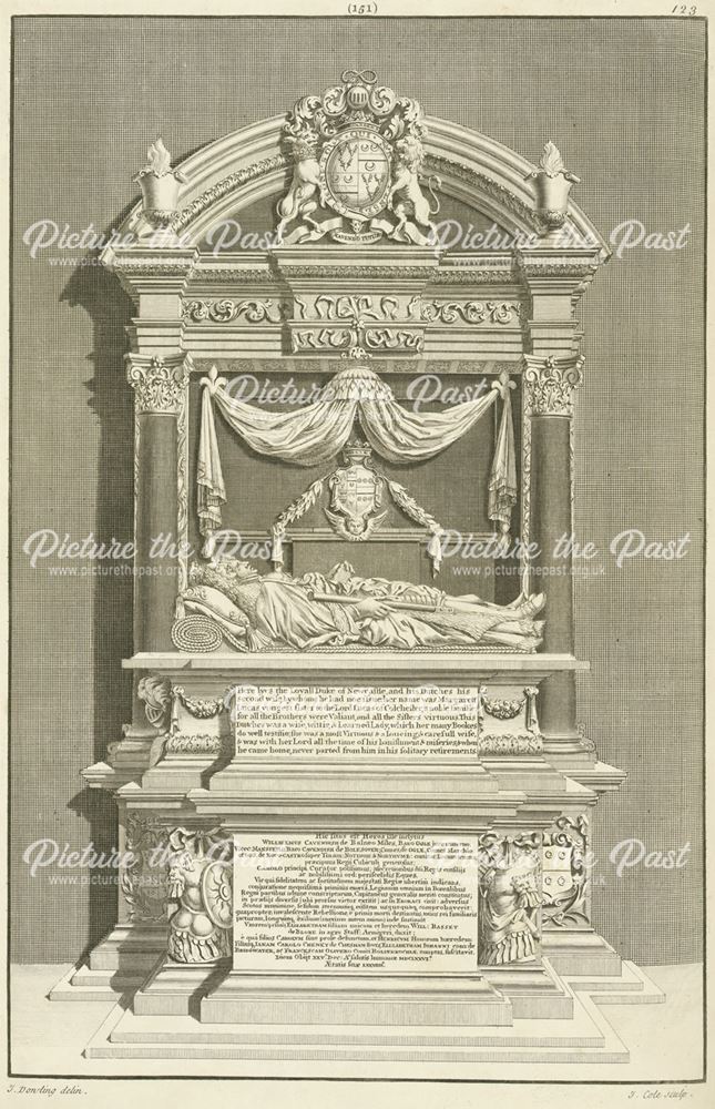 Monument to William Cavendish, 1st duke of Newcastle (1592 or 3-1676), c 1680?