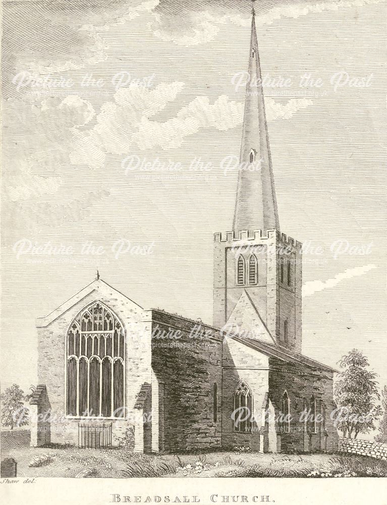 All Saint's Church, Moor Road, Breadsall, c 1860