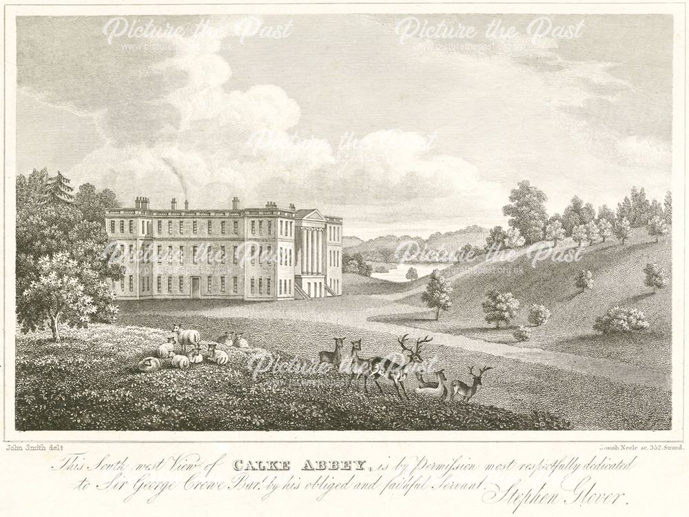 South west view of Calke Abbey, Calke, c 1852