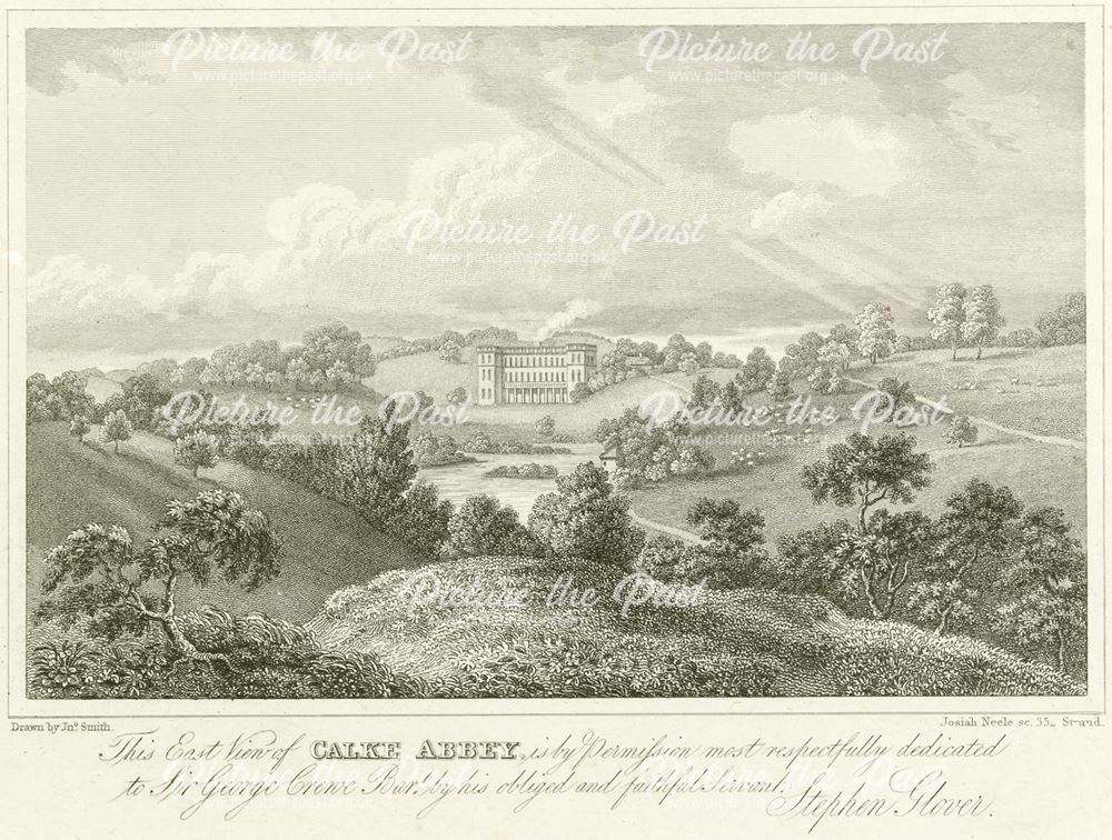 East view of Calke Abbey, Calke, c 1852