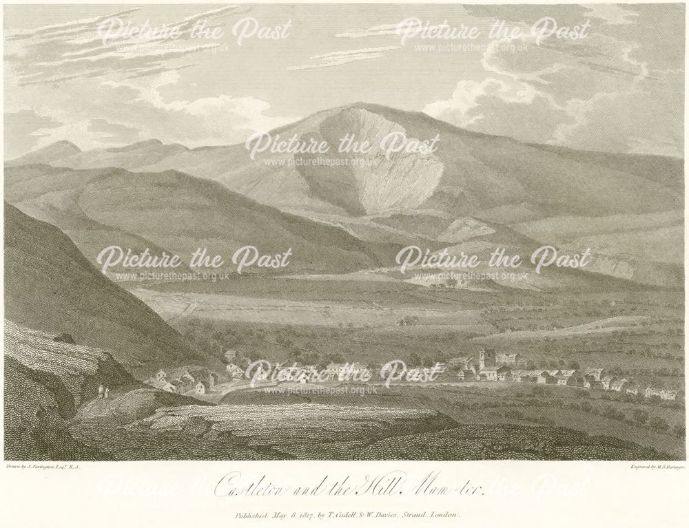 'Castleton and the Hill Mam Tor', Castleton, 1817