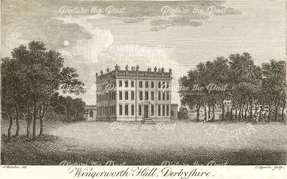 Wingerworth Hall, Off Hockley lane, near Hanging Banks, Wingerworth, c 1800?
