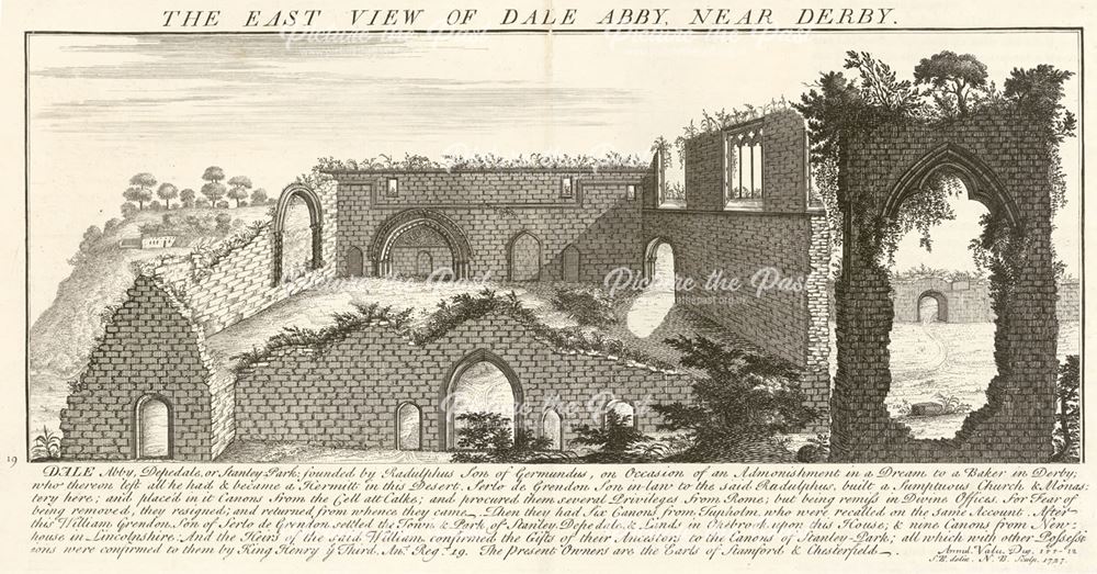 The East View of Dale Abbey, 1727