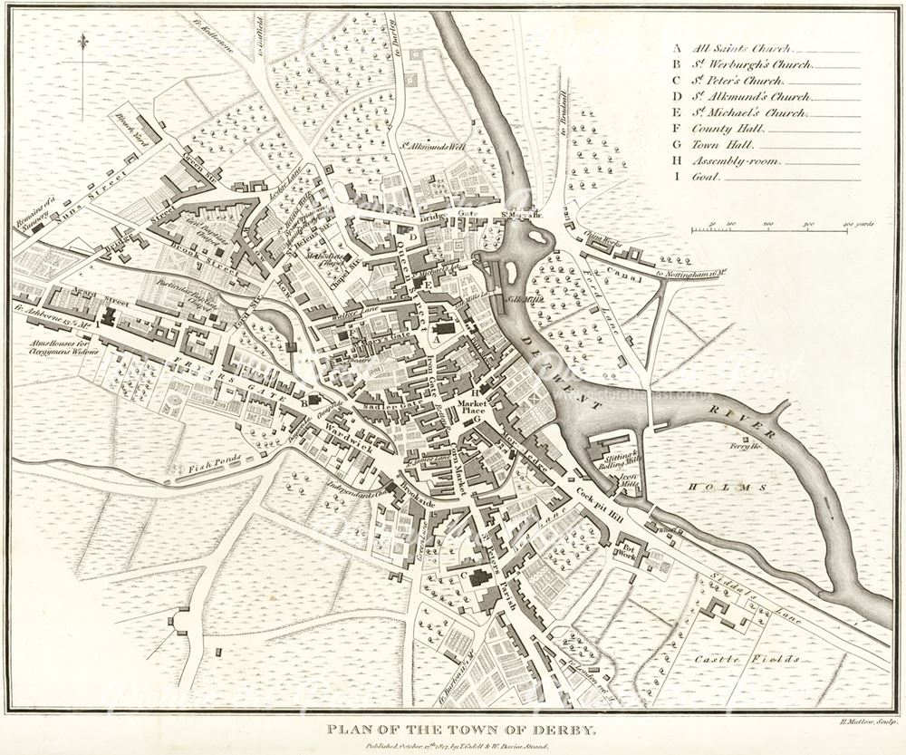 Plan of the town of Derby, 1817