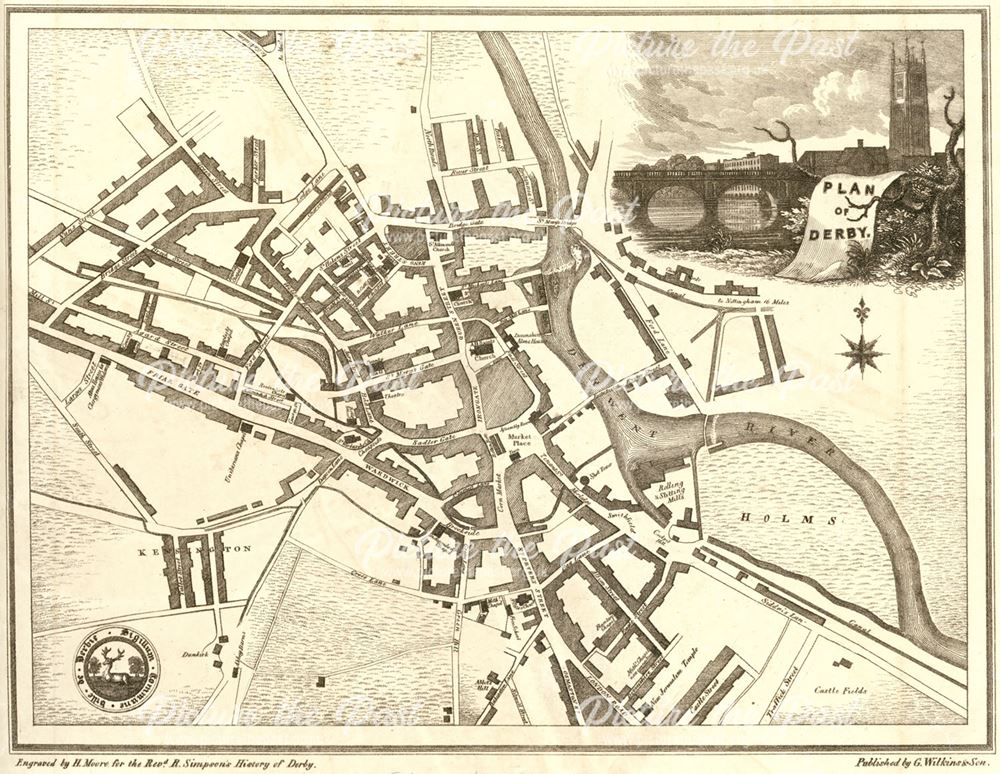 Plan of Derby, post 1750