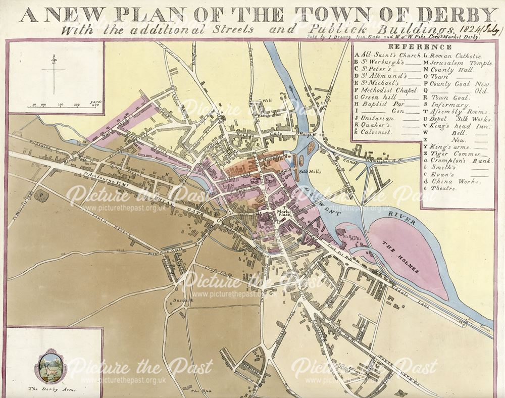 A new plan of the town of Derby, 1824