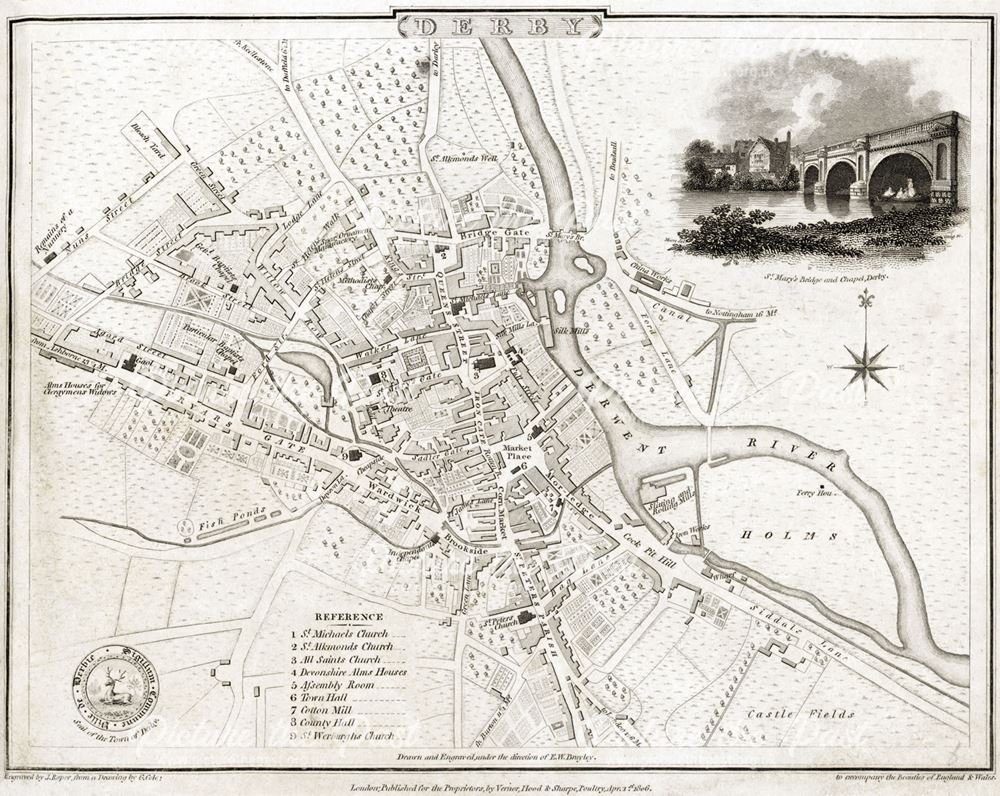 Plan of the town of Derby, 1806