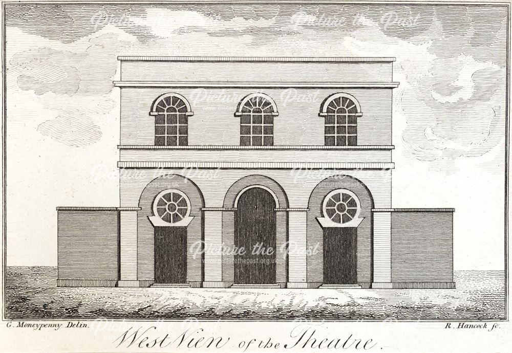 West view of the Theatre, Bold Lane, c 1790?