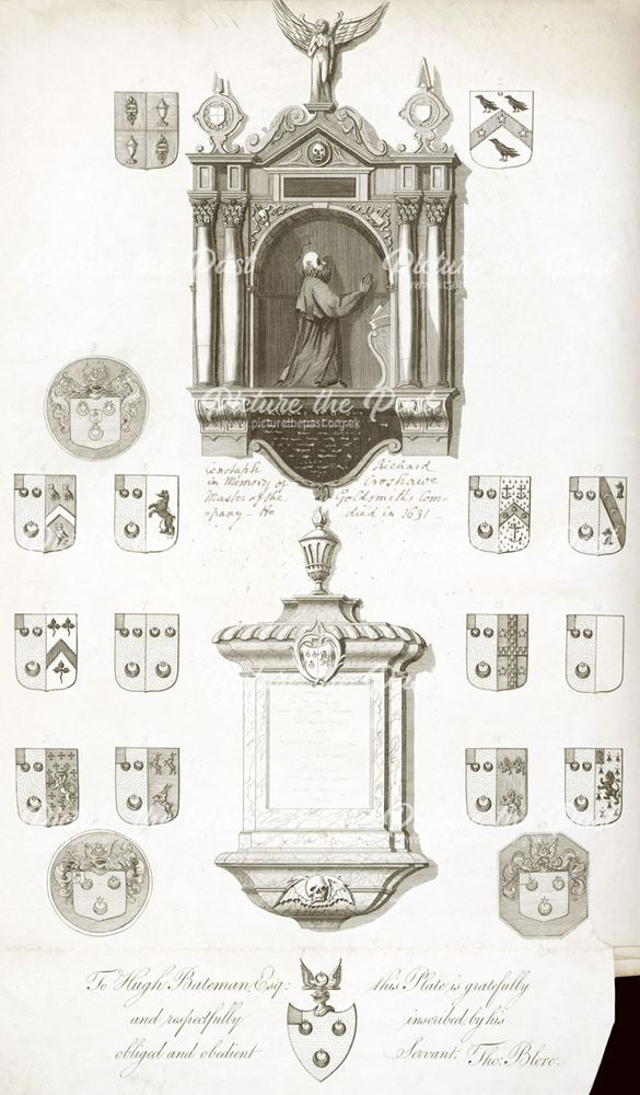 Monument to Richard Croshawe, All Saint's Church (Derby Cathedral), Iron Gate, c 1700?