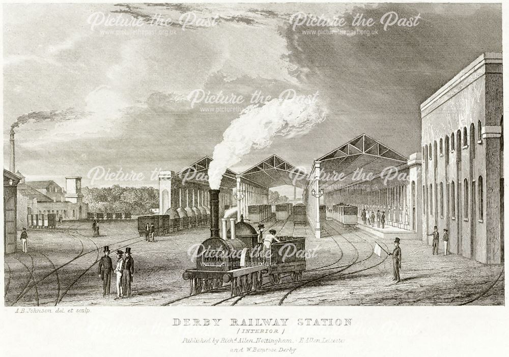 Derby Railway Station, Midland Road, c 1840