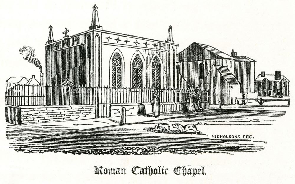 Roman Catholic Chapel, Chapel Street and Orchard Street, c 1827