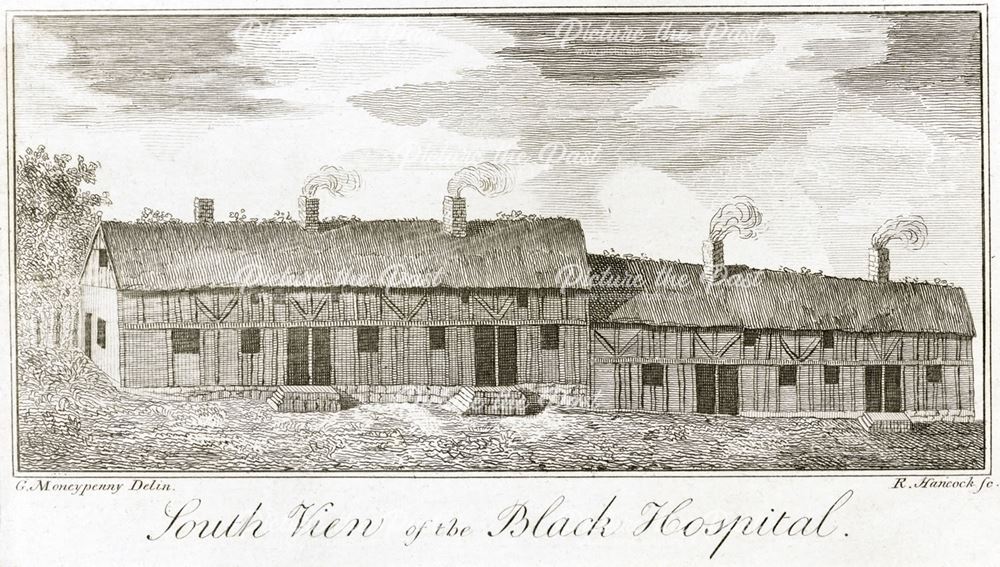 Wilmot's or Black's Hospital, Bridge Gate (now St Alkumd's Way), c 1820?