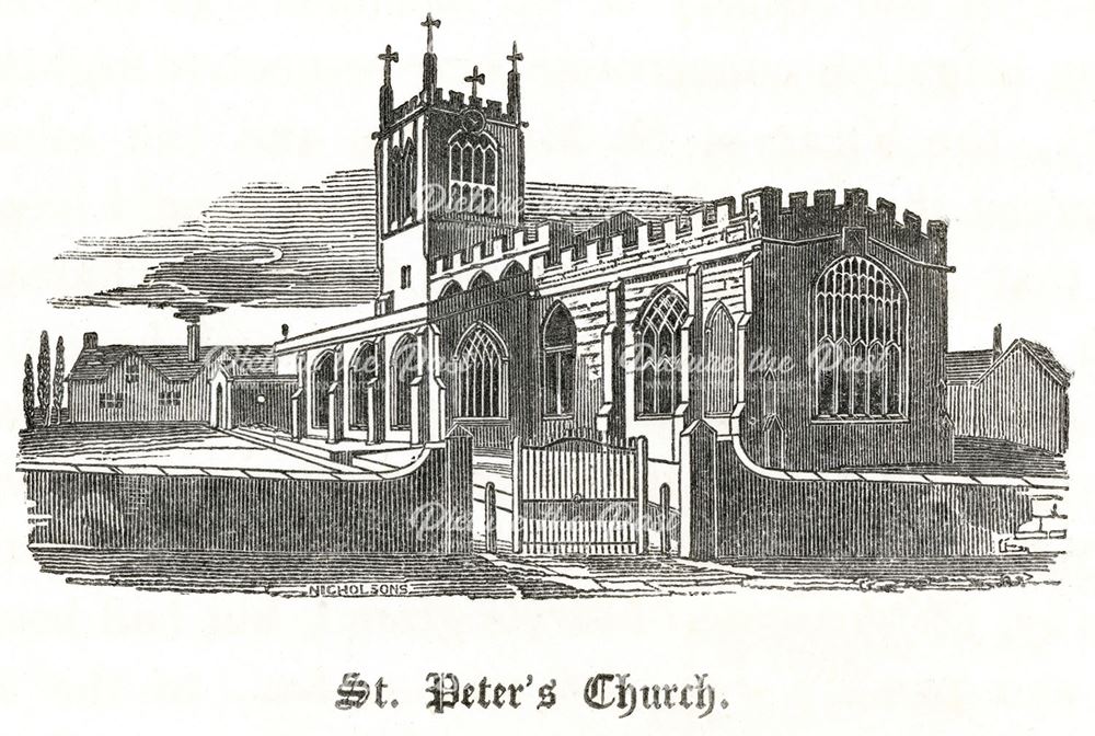 St Peter's Church from the southeast, St Peter's Street, c 1890