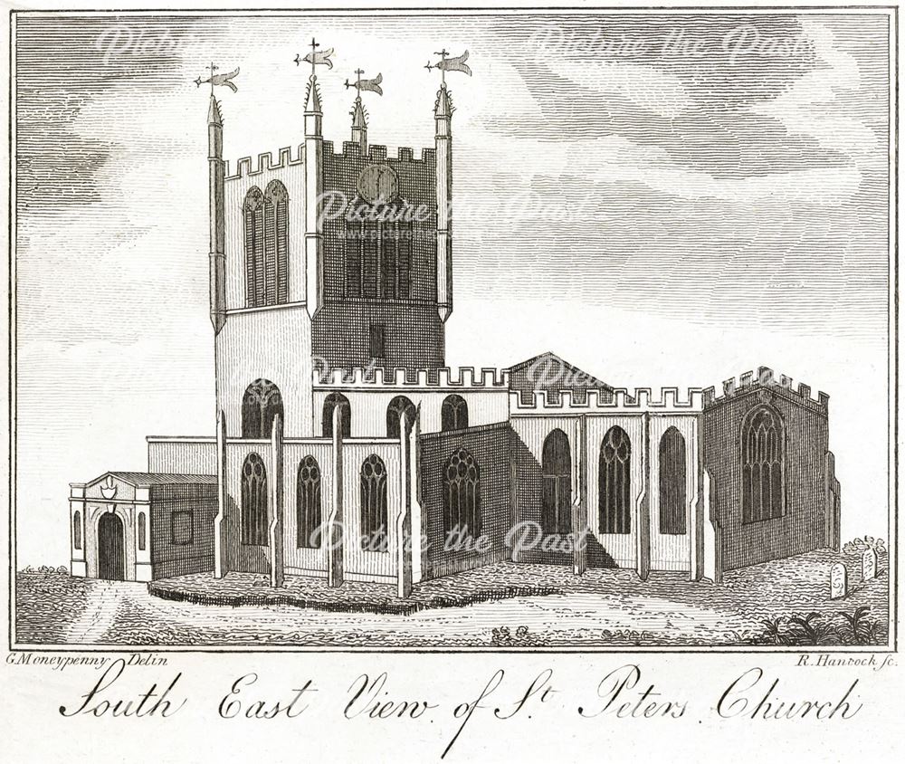 Southeast view of St Peter's Church, St Peter's Street, c 1820?