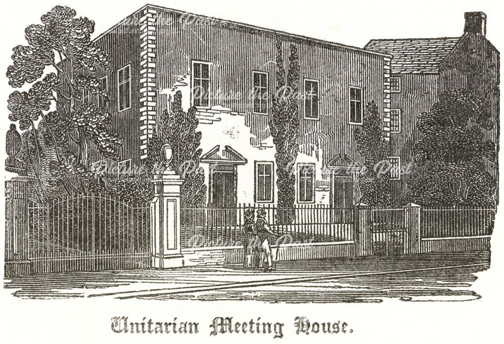 'Meeting House in Friar Gate' (Unitarian - Presbyterian Chapel), c 1790?