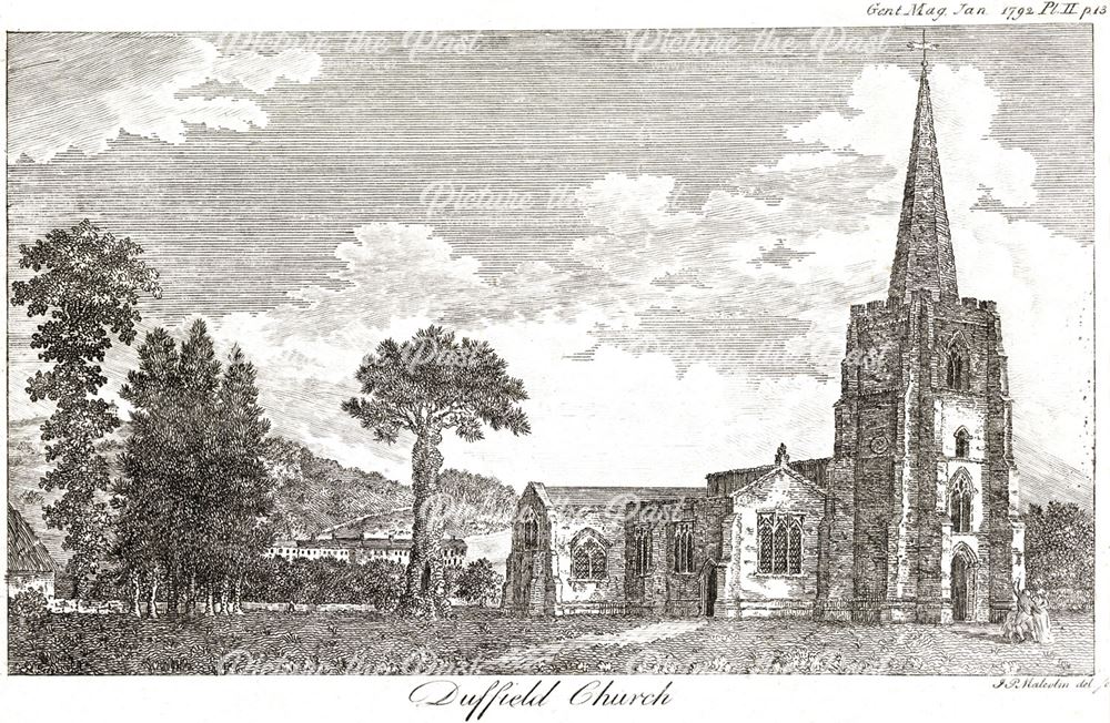 St Alkmund's Church, Church Walk, Duffield, c 1792