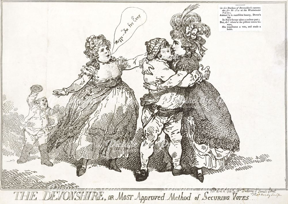 'Most Approved Method of Securing Votes' by Duchess of Devonshire, 1784