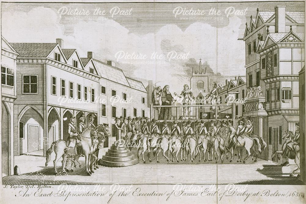 The Execution of Lord James Stanley, 7th Earl of Derby in Bolton, 1651