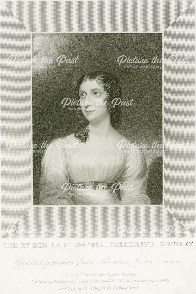 Lady Sophia Catherine Gresley (c 1799-1837) Wife of 8th Baronet of Drakelow Hall, 1829