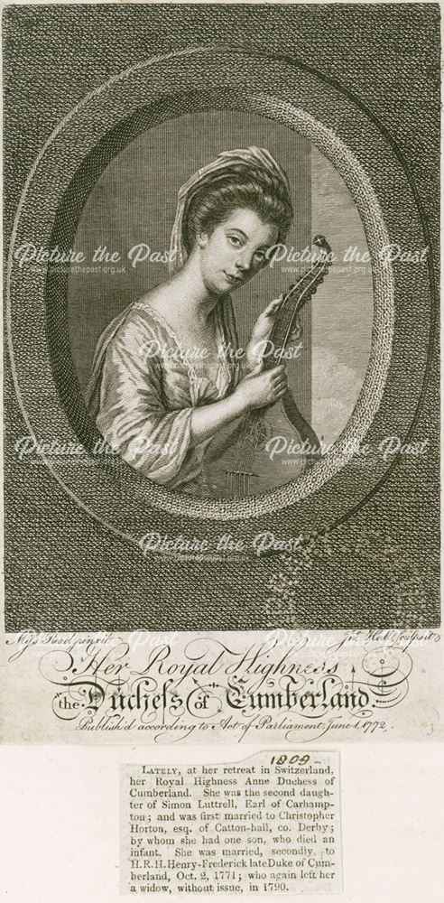 HRH Anne Frederick, Duchess of Cumberland (1742-1808), Wife of Prince Henry, 1772