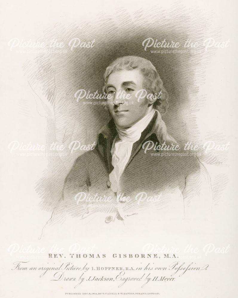 Rev Thomas Gisborne (1748-1846) of Derby and Staffs, 1814