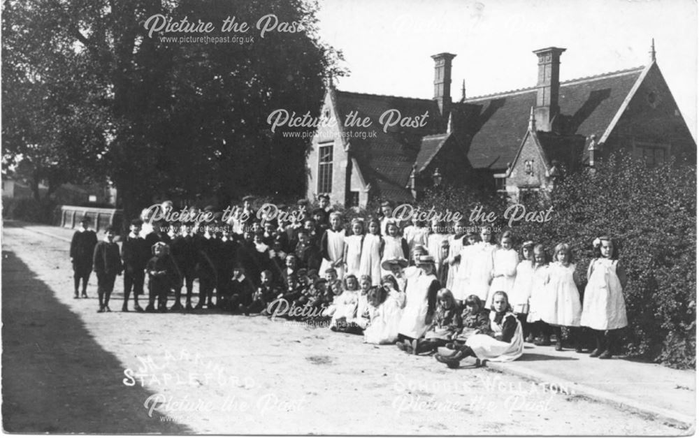 The school at Wollaton, with children