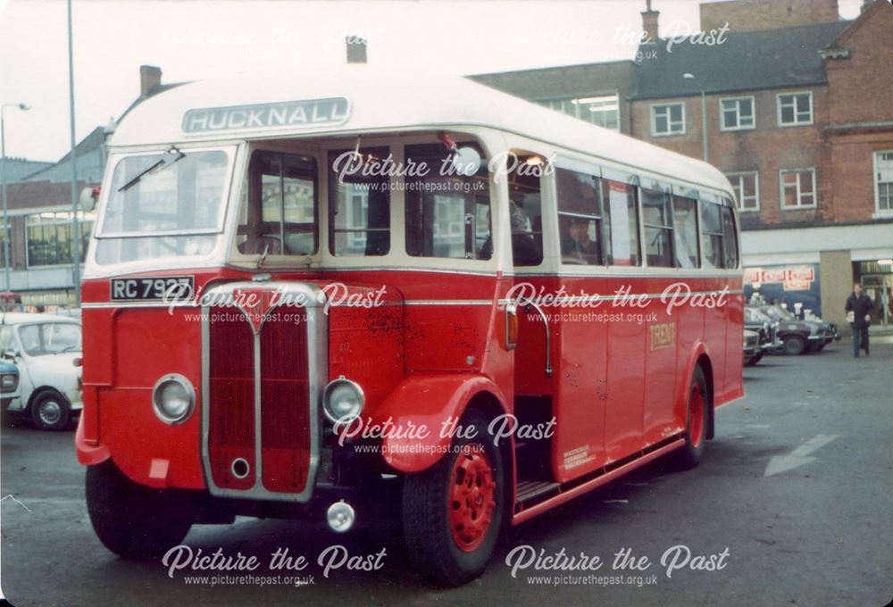 A restored Trent Bus in Hucknall Market Place