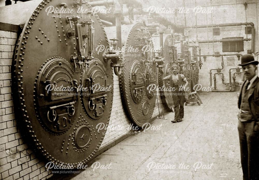 5 twin-flue Lancashire boilers at an unknown location