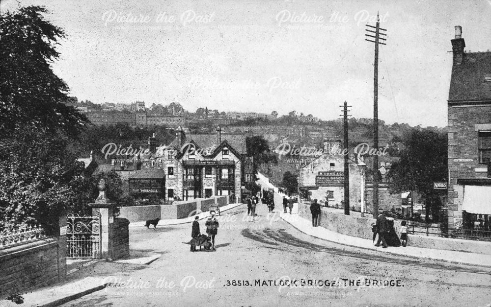 Matlock Bridge from Dale Road, c 1910s