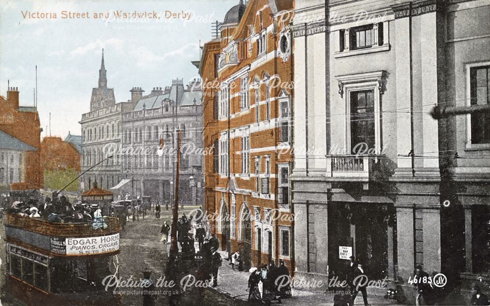 Victoria Street and The Wardwick, Derby, c 1905