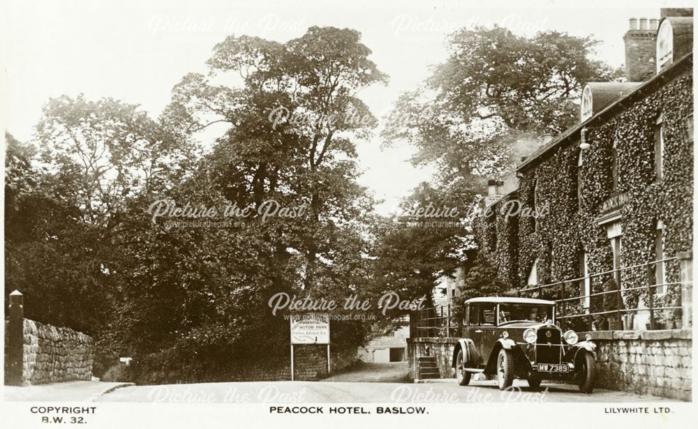 The Peacock Hotel (now called the Cavendish Hotel), Church Lane, Baslow, c 1920s?