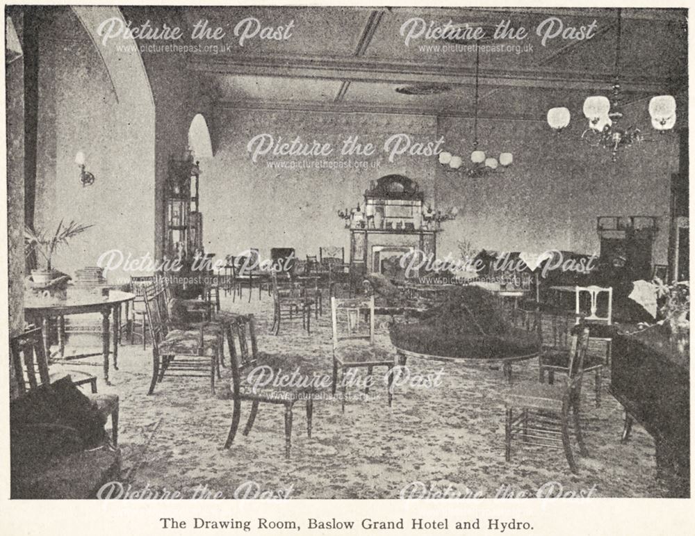 The Drawing Room, Grand Hotel and Hydro, Hydro Close, Baslow, c 1910s?