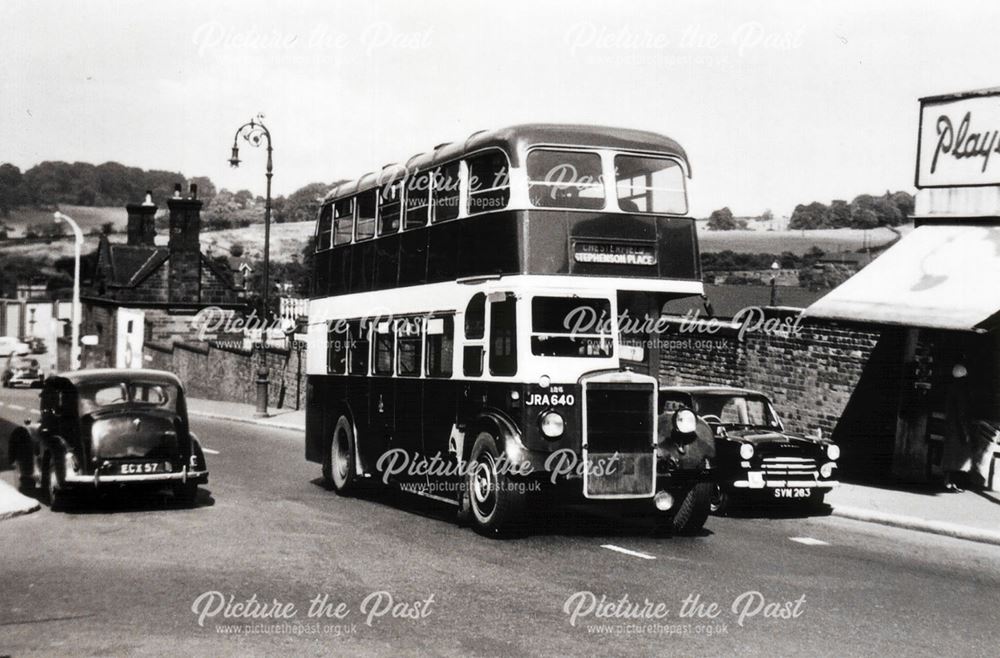 Chesterfield bus, Corporation Street, Chesterfield, c 1950