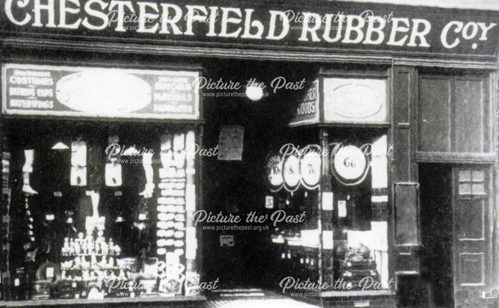 Chesterfield Rubber Company's Shop, 16 Cavendish Street, Chesterfield, c 1925