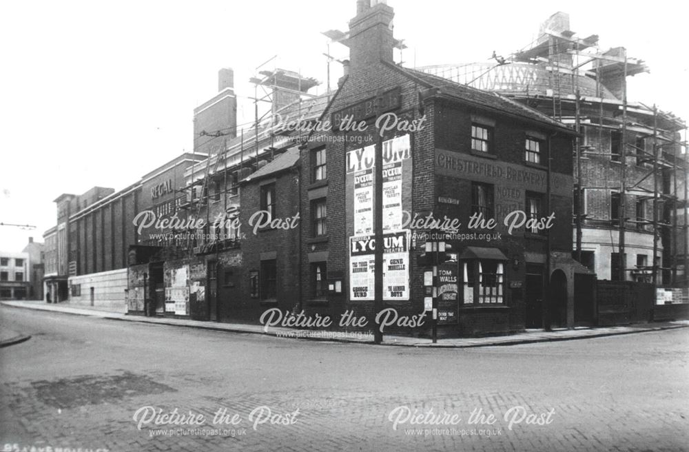 Building of new Blue Bell Inn, corner of Cavendish Street and Saltergate, Chesterfield, c 1936