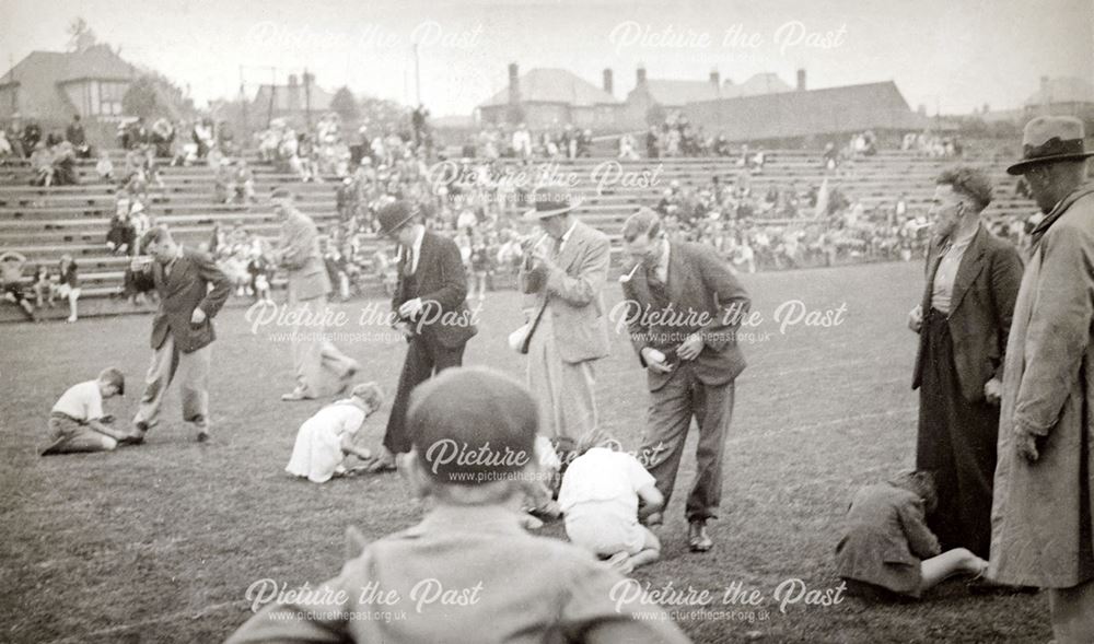 Kensington School 'Fathers' Obstacle Race', Rutland Recreation Ground, Ilkeston, c 1930s