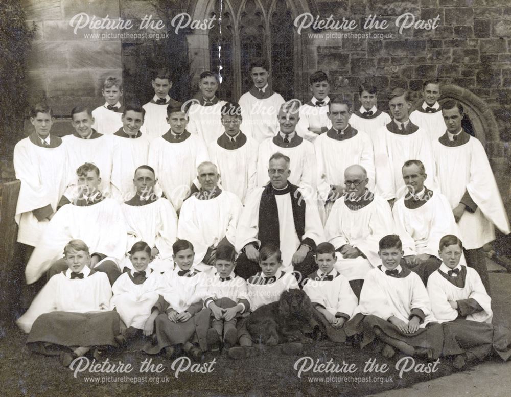 Stanton-by-Dale Choir, St. Michael's Church, Stanton-by-Dale, 1938